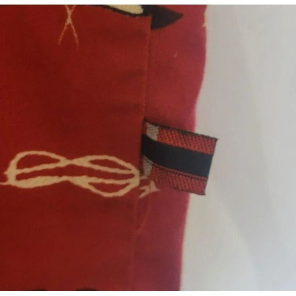 Vintage Bugle Boy Button Down Mens XXL Red W/Flag Short Sleeve Casual No Wrinkle - Picture 2 of 9